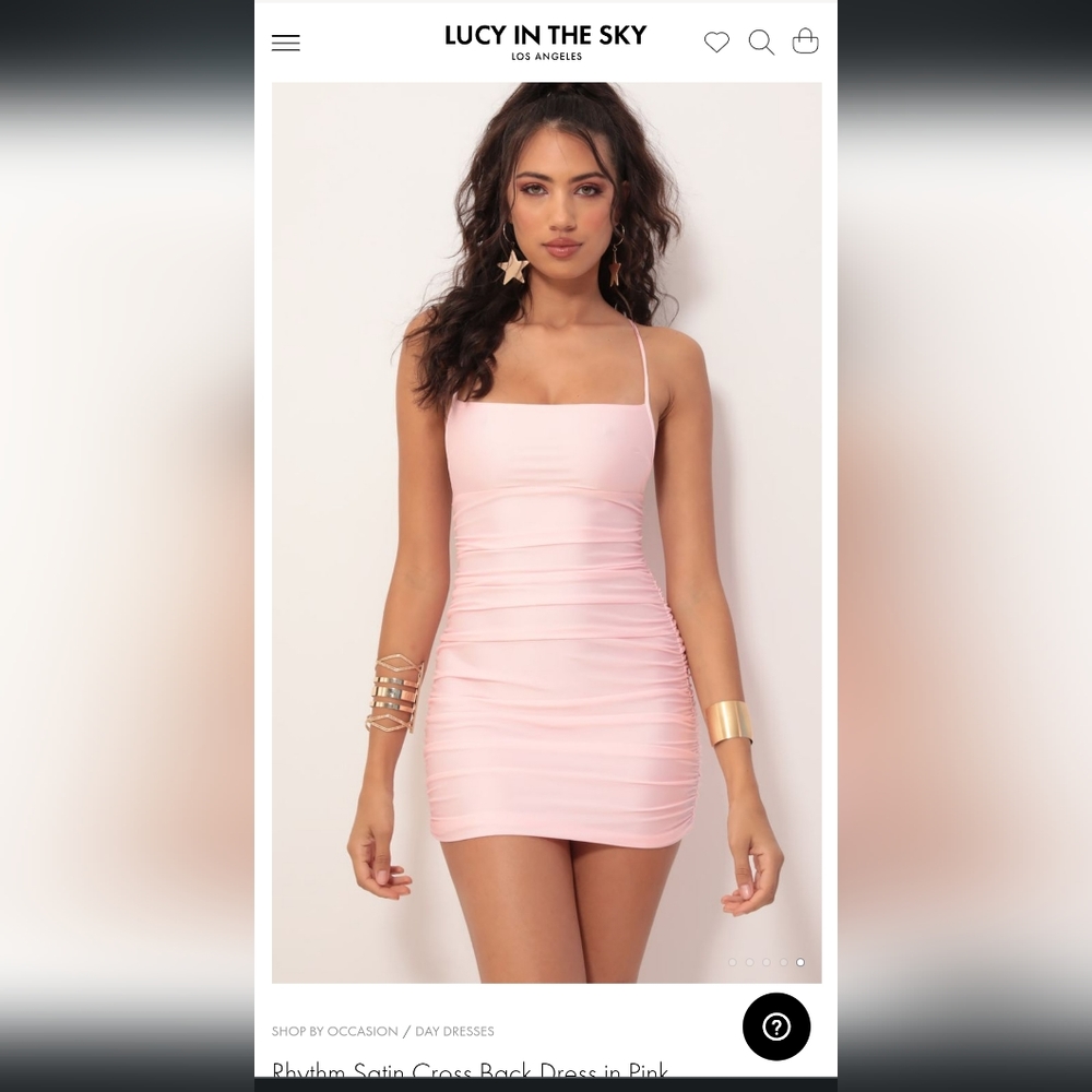 NWOT Lucy in the Sky Satin Crossback Dress